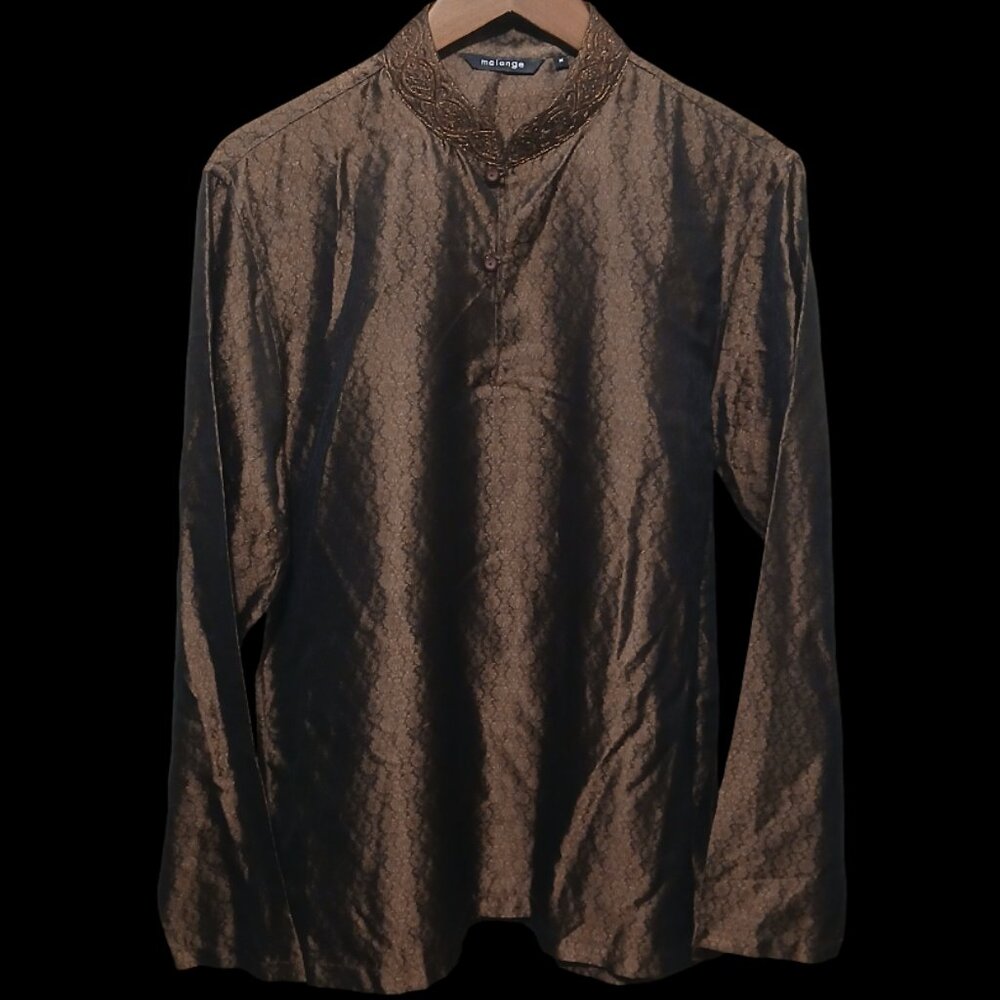 Melange Silk Kurta For Men